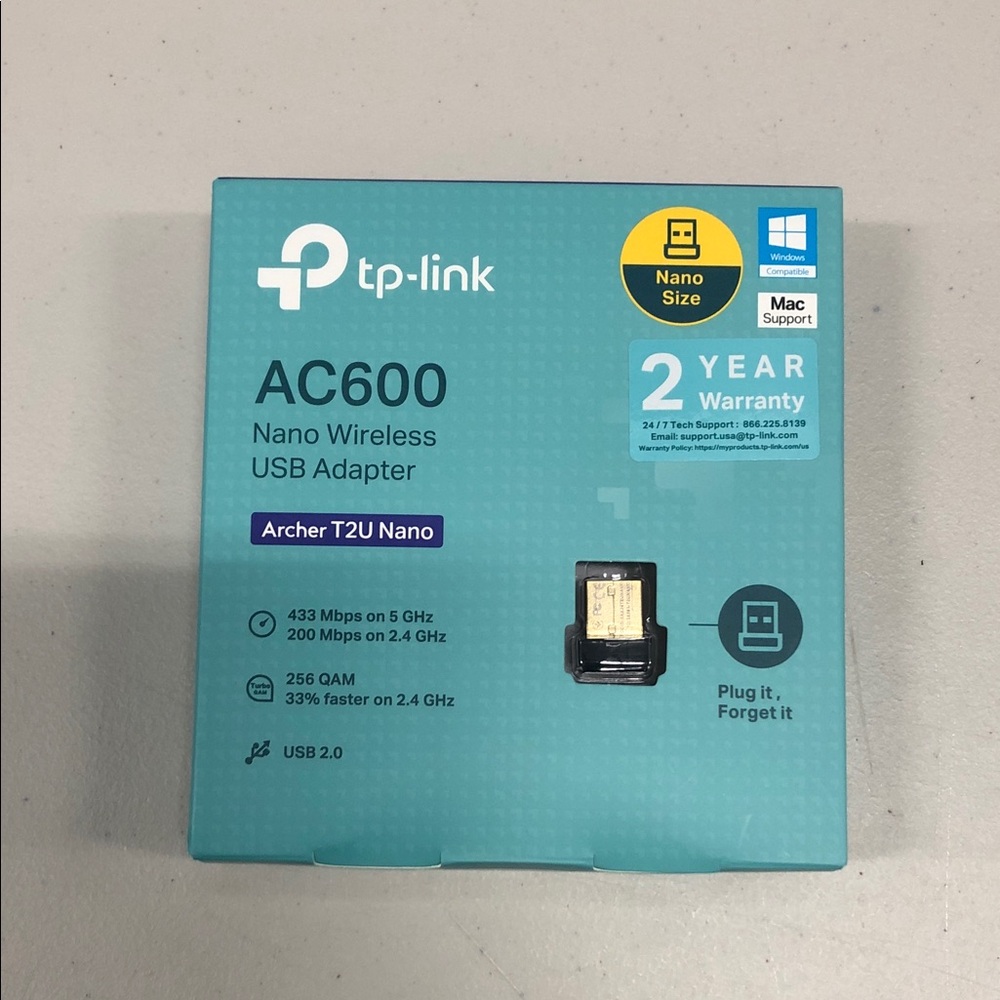 TP-Link AC600 Nano Wireless USB Adapter - Black and Blue